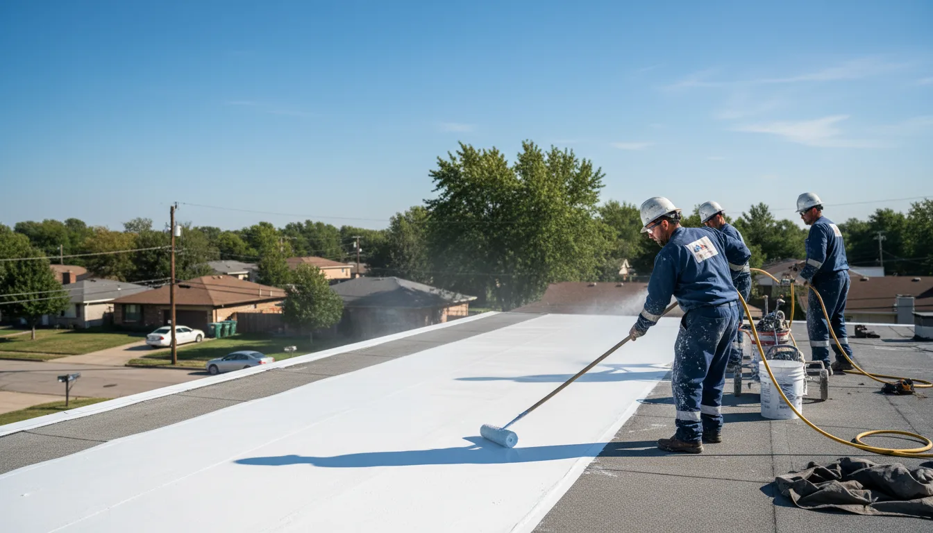 Commercial roof coating in Elm Mott, TX near me